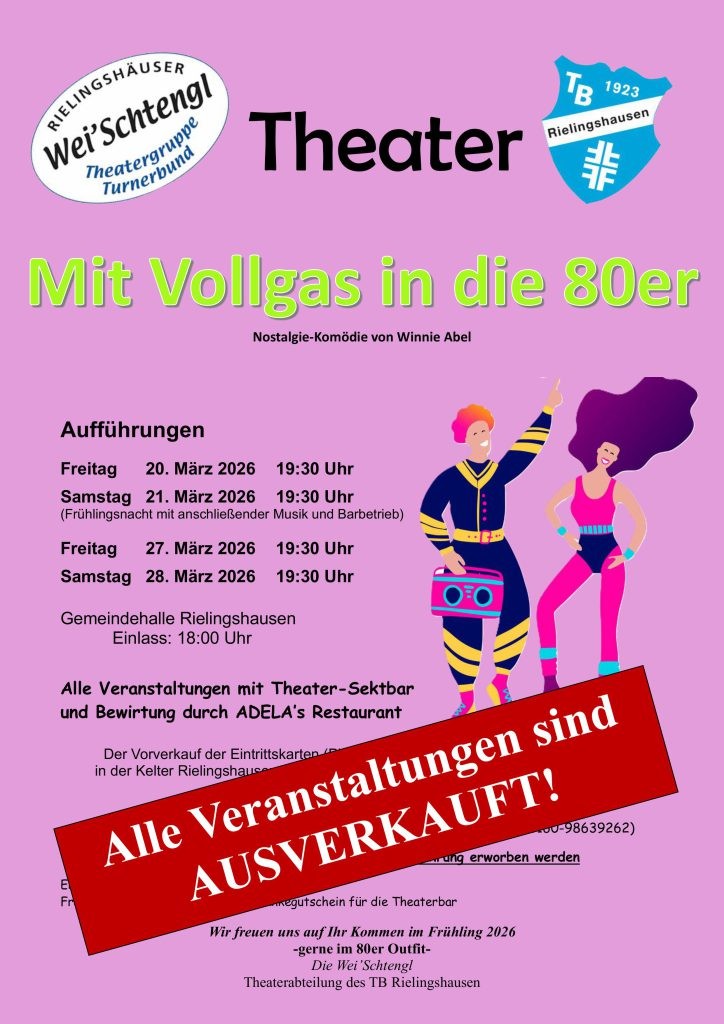 Plakat einer Aufführung des Theaters Wei'Schtengl